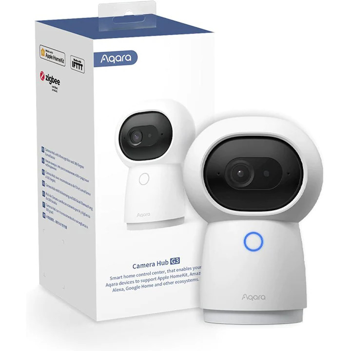 camera inteligenta aqara hub g3, cu hub zigbee incorporat - imagine 3