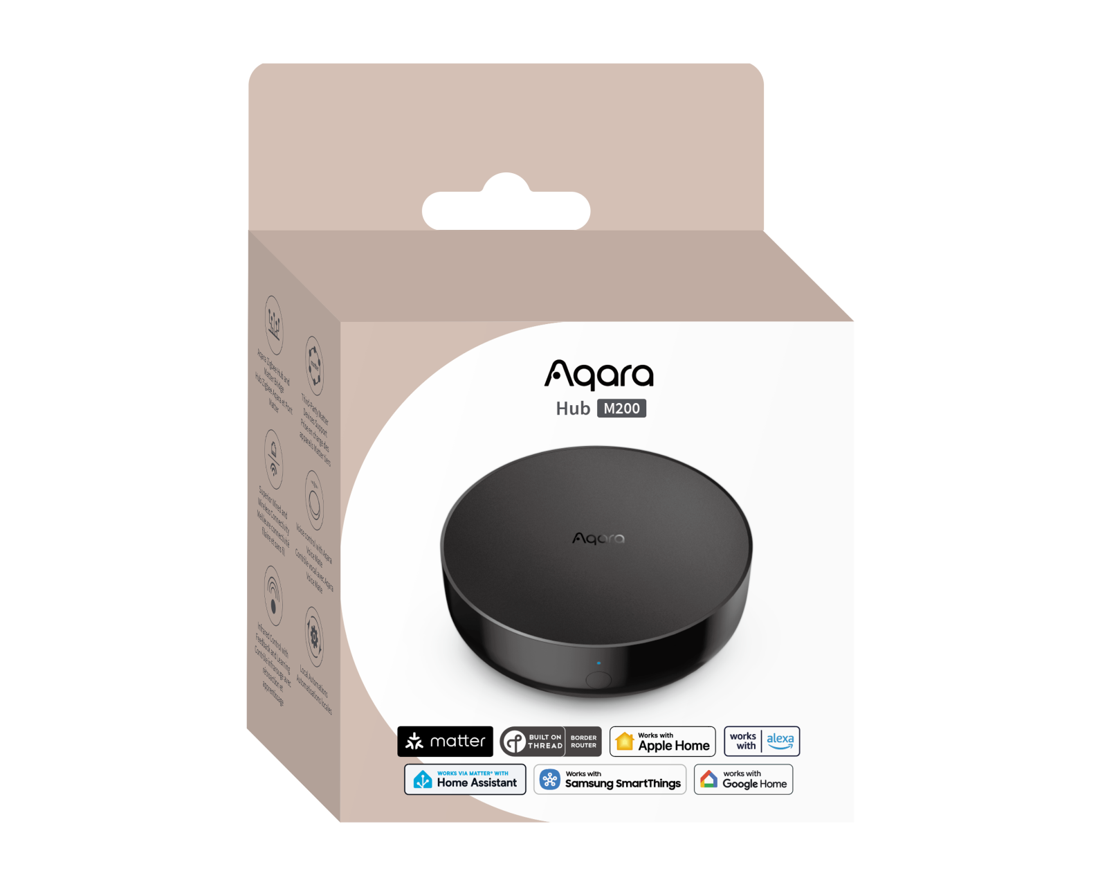 aqara hub m200 , hub inteligent matter si zigbee, cu ir 360 , thread border router si wi-fi 6 - imagine 2