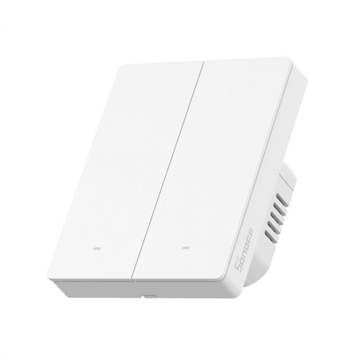intrerupator inteligent sonoff zbm5-2c-80w, 2 canale, 10a, zigbee, alb - imagine 2