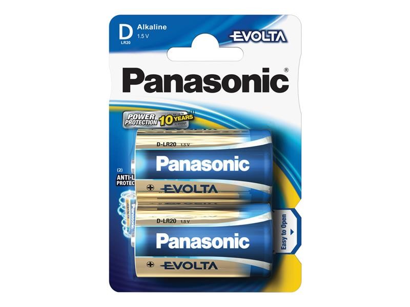 Baterie D (R20) alcalină PANASONIC Evolta 2BP