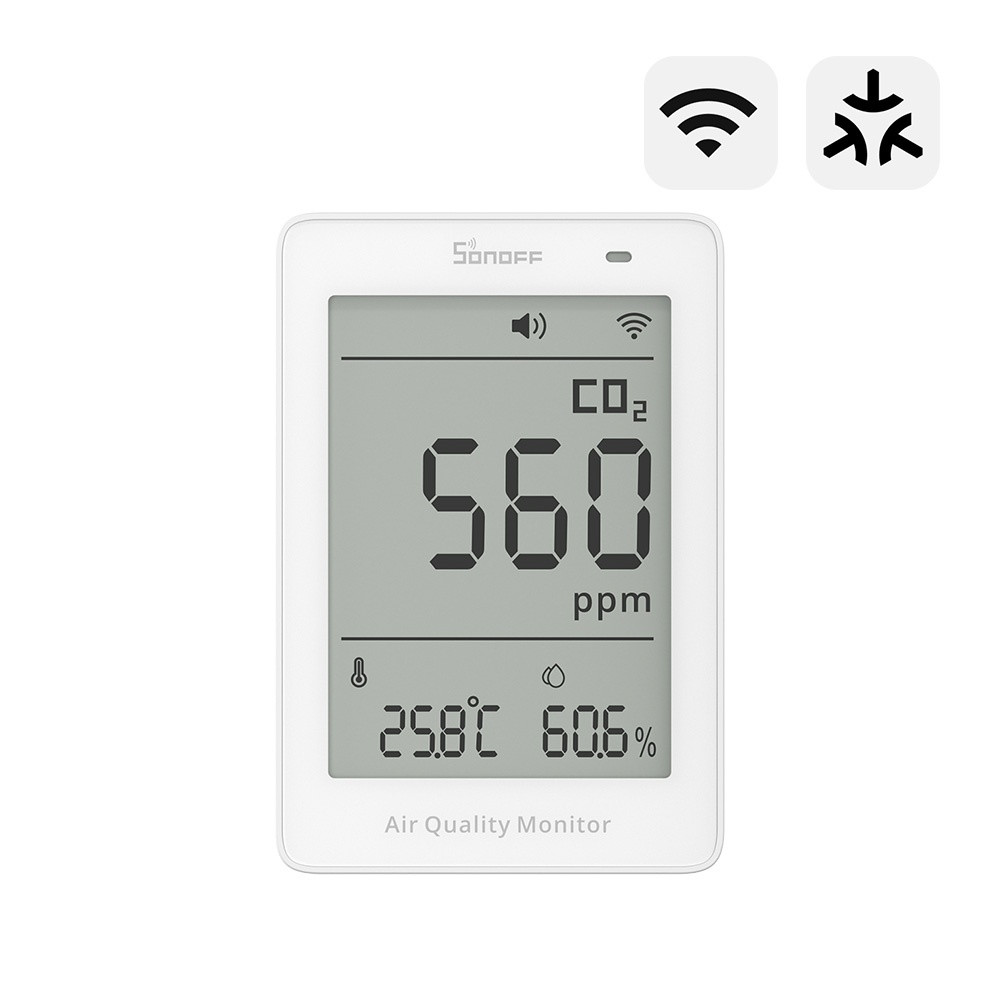 sonoff airguard co2 - monitor inteligent co2 cu matter over wi-fi pentru calitatea aerului (sawf-08p) - imagine 2