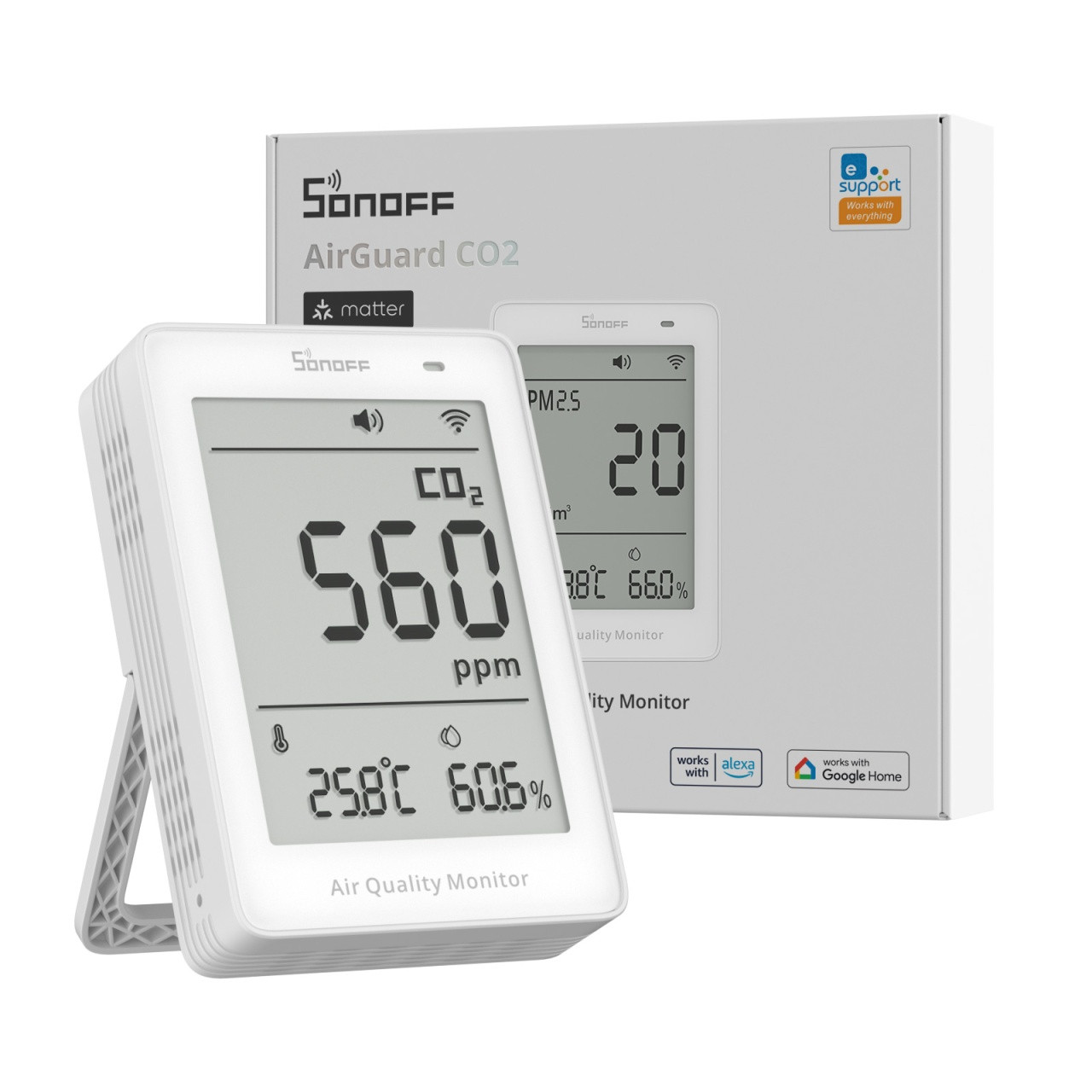 sonoff airguard co2 - monitor inteligent co2 cu matter over wi-fi pentru calitatea aerului (sawf-08p) - imagine 4