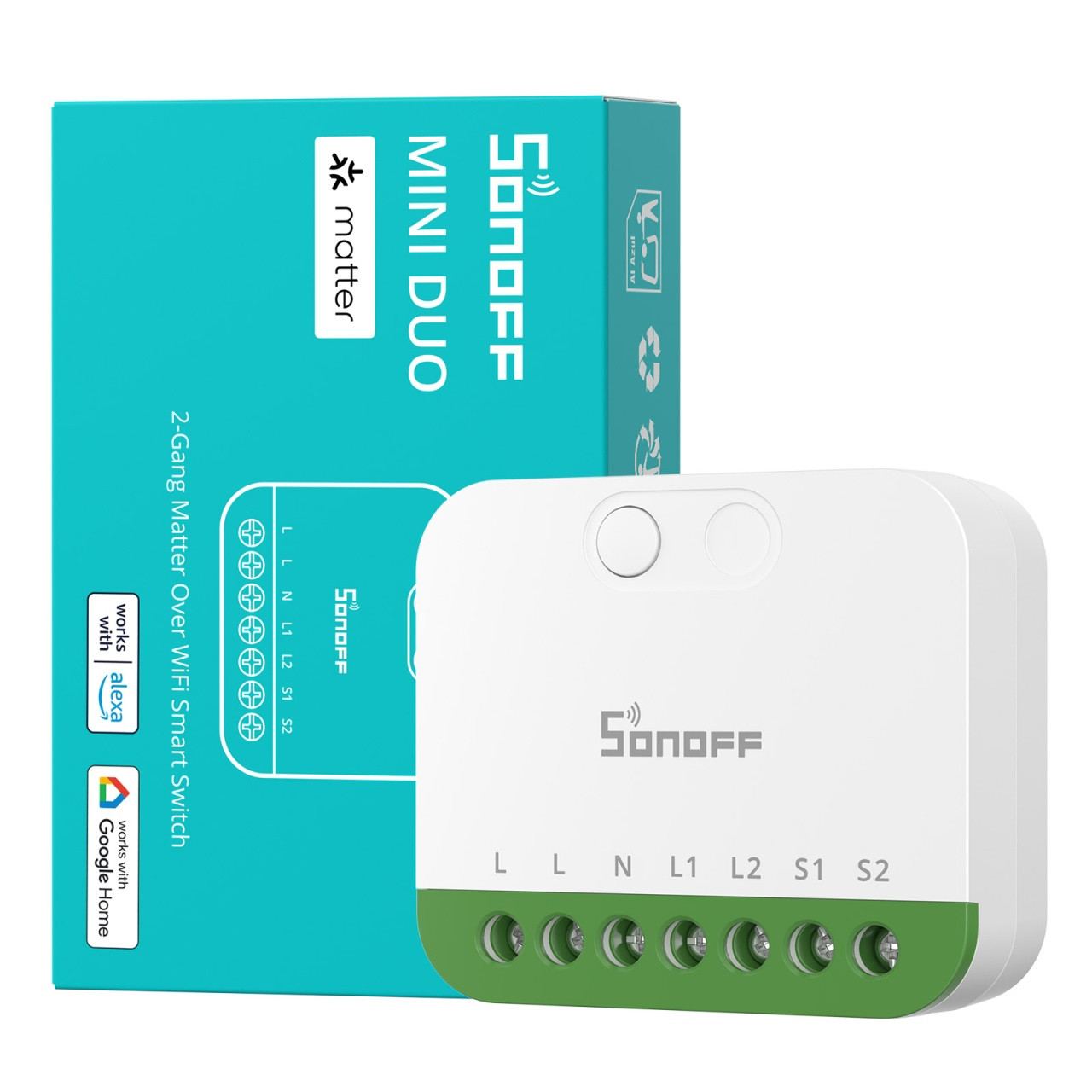 sonoff mini-2gs - releu inteligent mini zigbee 3.0, 10a, montaj in doza si control dual - imagine 5