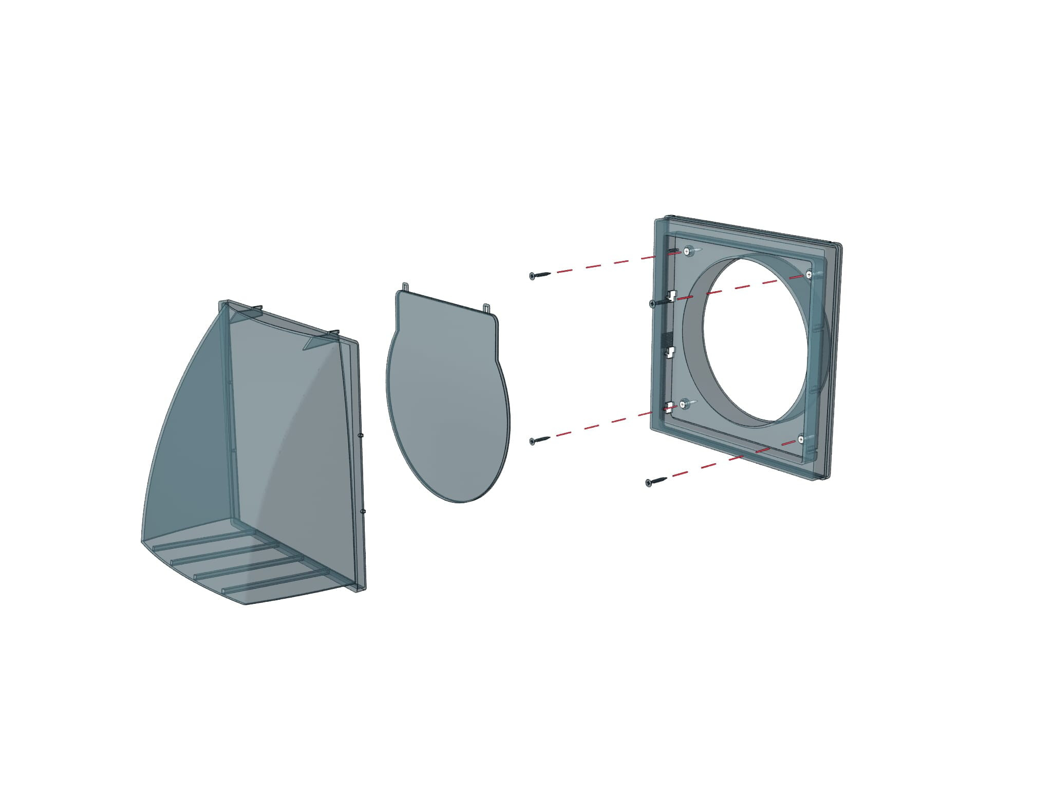 grila ventilatie o125mm patrata cu clapeta antiretur, exterior 150x150, asa plastic beige - imagine 2