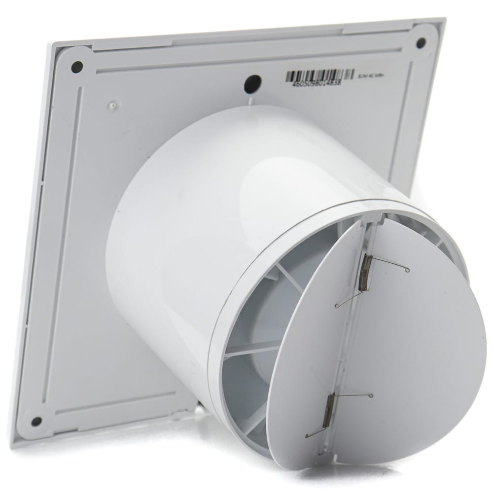 ventilator baie slim 4c super silent, clapeta antiretur, garantie 2 ani, motor long life 40000h, debit 90mc/h, o100mm - imagine 2