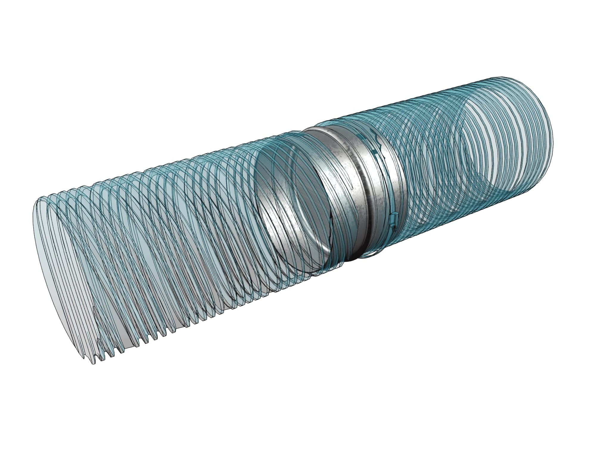 conector cu clapeta antiretur, o200mm, metal - imagine 2