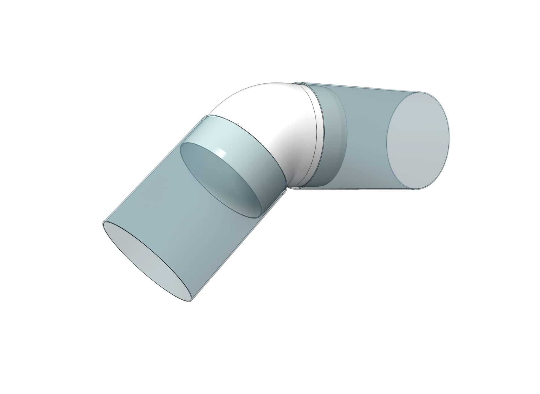 cot tubulatura o100mm, 45° pvc - imagine 2