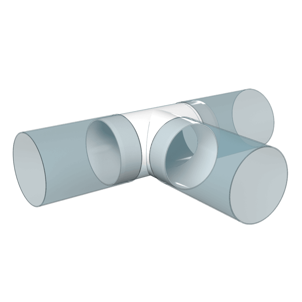 teu tubulatura, 160/160mm, pvc - imagine 2