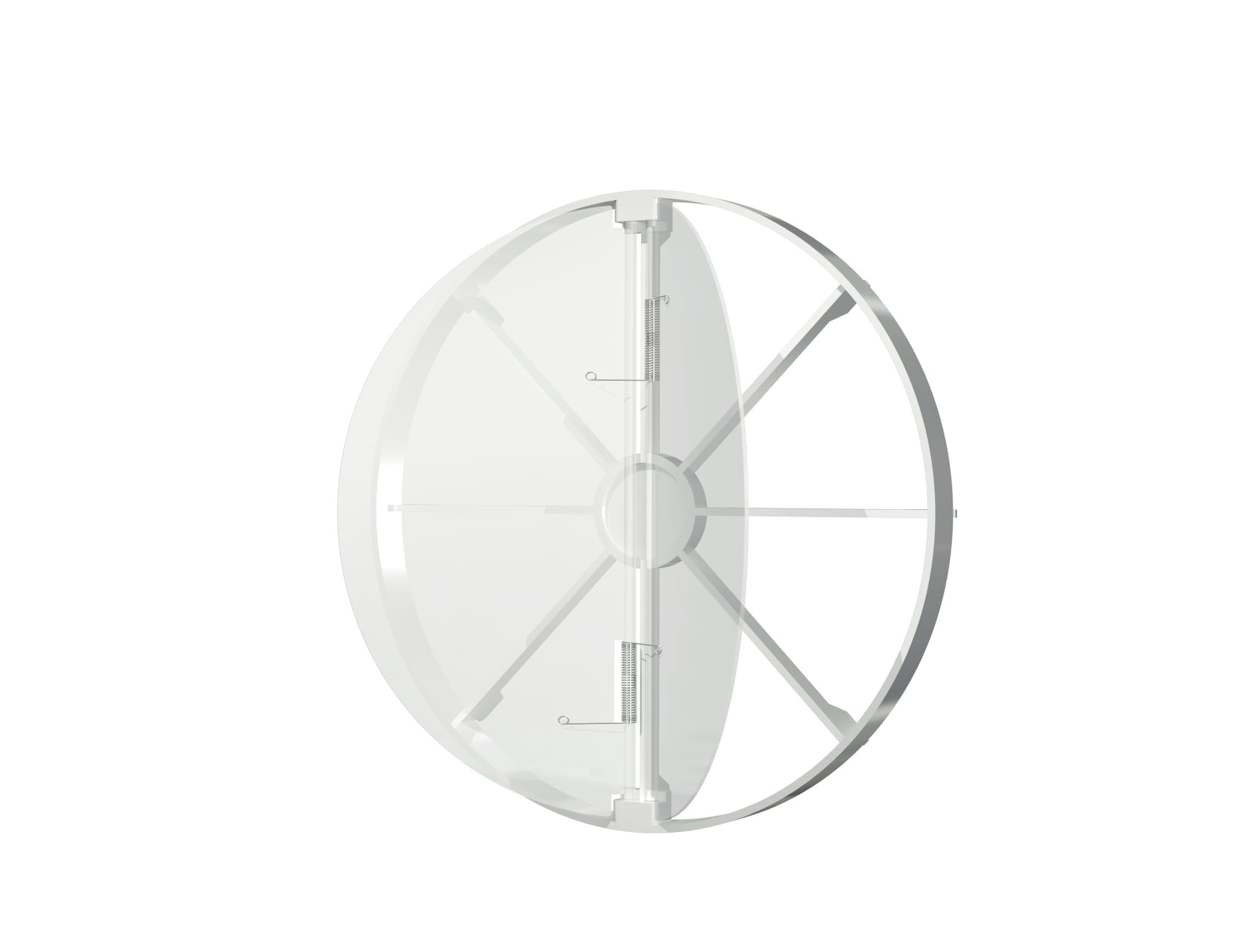 clapeta antiretur pentru ventilator baie o125mm, plastic alb - imagine 2