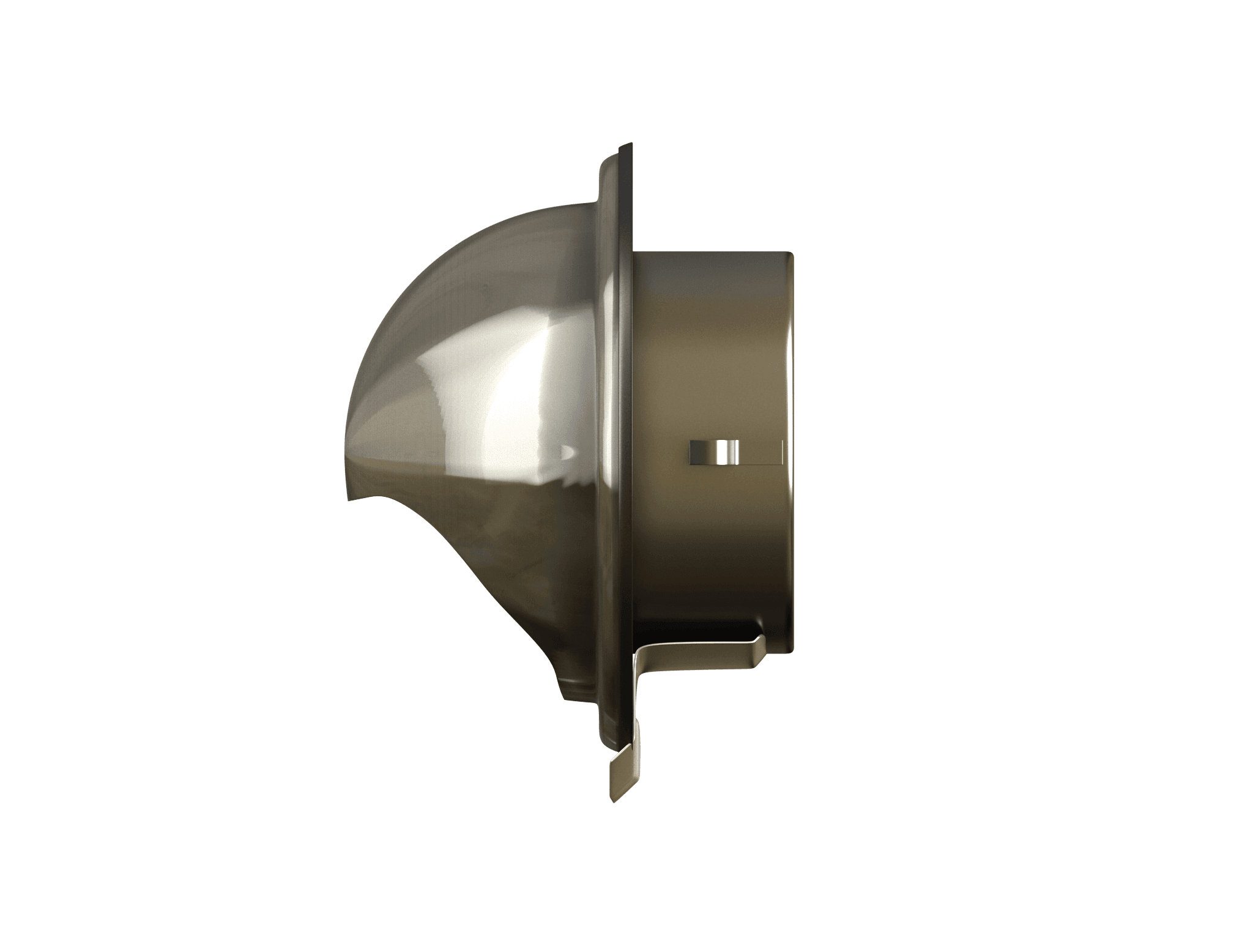 grila ventilatie o100 cu protectie ploaie si plasa antiinsecte, metal - imagine 2