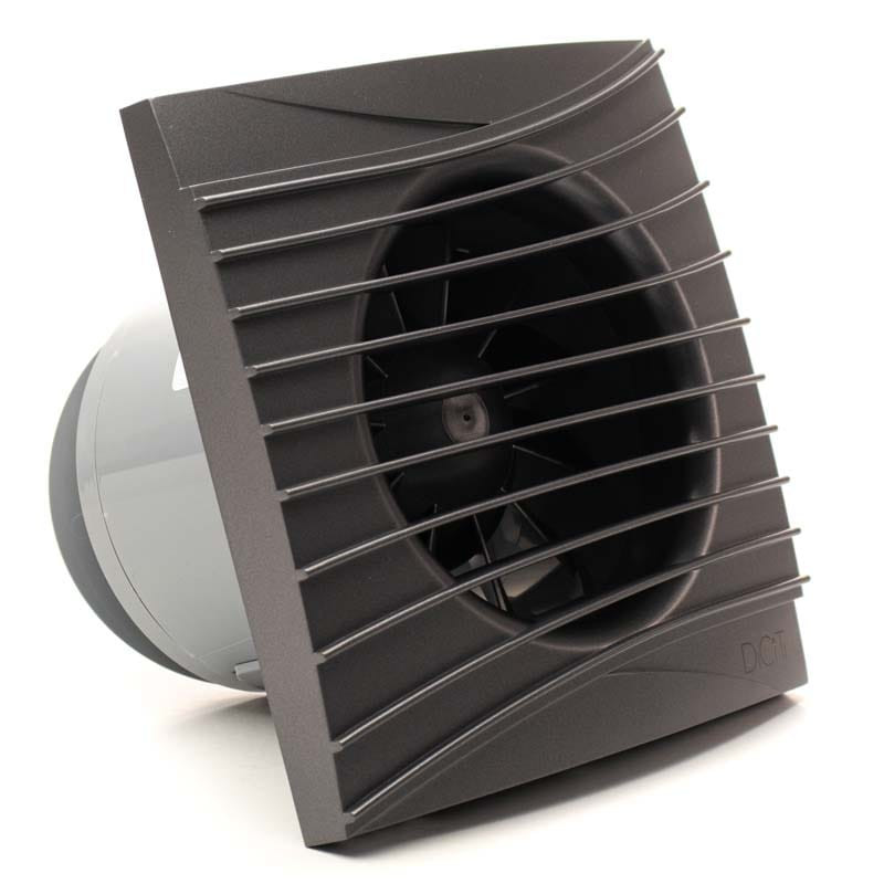 ventilator baie silent 5c, super silent, clapeta antiretur, motor long life 40000h, debit 180mc/h, o125mm, dark gray metal - imagine 2