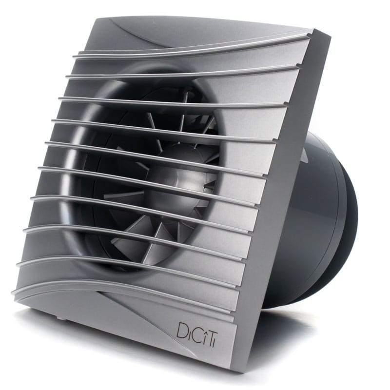 ventilator baie silent 5c, super silent, clapeta antiretur, motor long life 40000h, debit 180mc/h, o125mm, gray metal - imagine 2