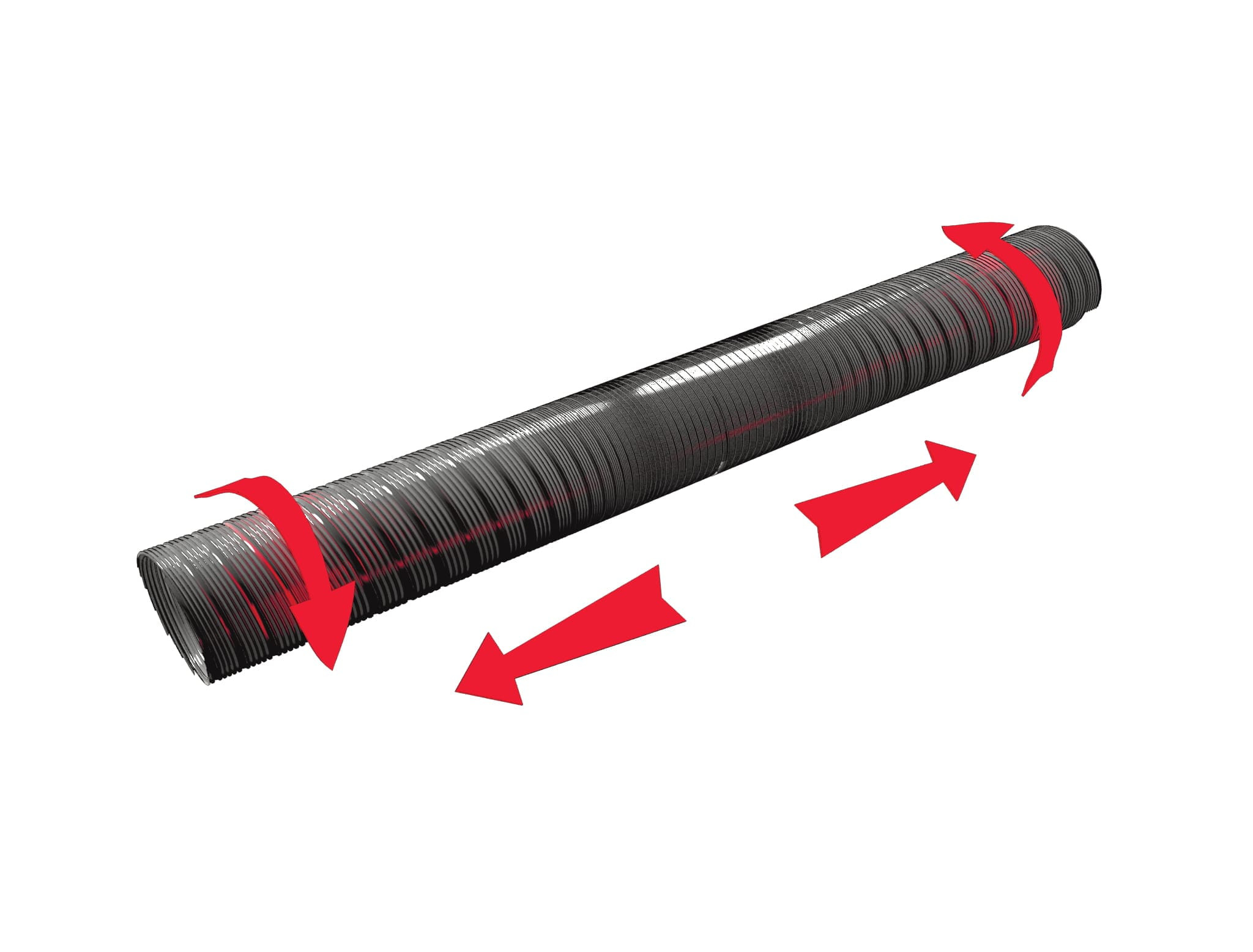 tubulatura flexibila hota din aluminiu, lungime 3m, o120mm - imagine 2