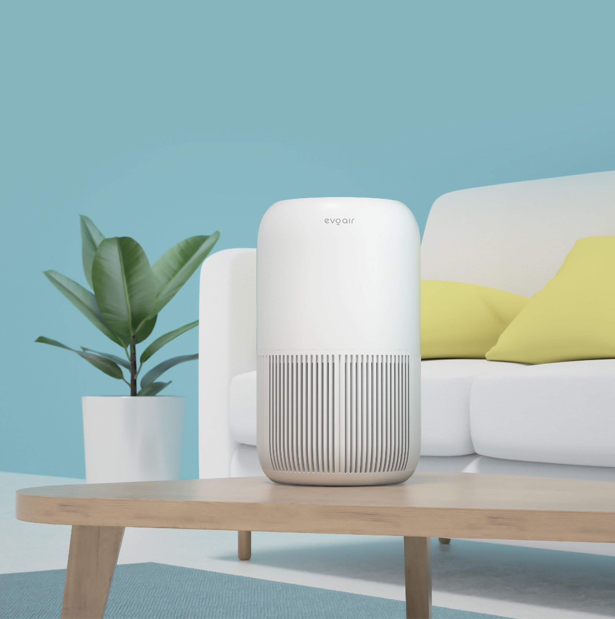 purificator de aer evoair, yuvospin, lampa uv-c, filtru 3in1, true hepa, carbon activ, pre-filtru, 4 viteze, functie polen/ani - imagine 2