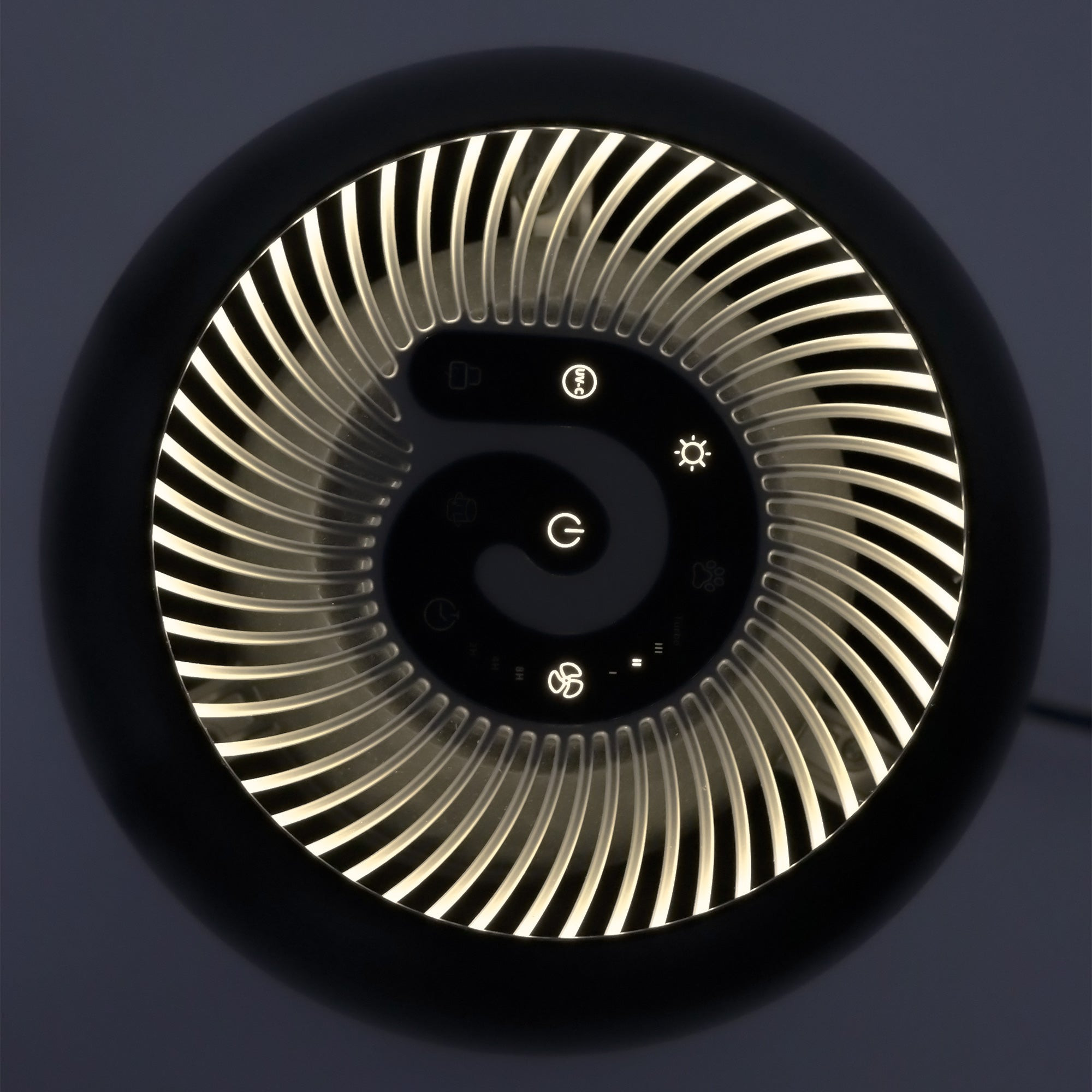 purificator de aer evoair, yuvospin, lampa uv-c, filtru 3in1, true hepa, carbon activ, pre-filtru, 4 viteze, functie polen/ani - imagine 2