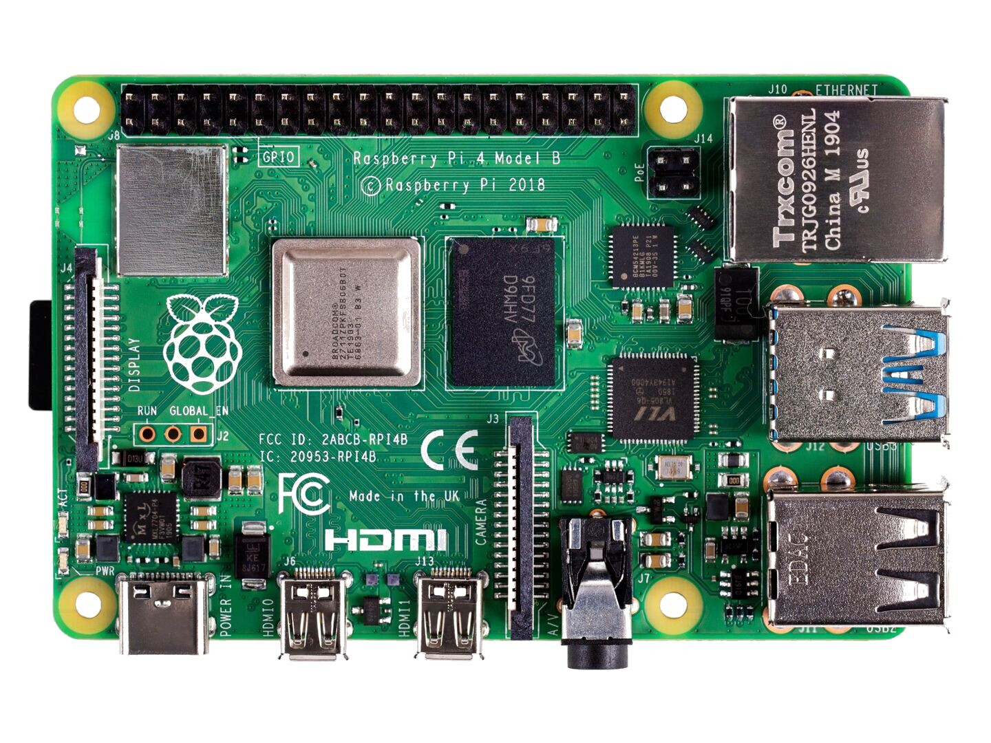 calculator monoplaca raspberry pi 4 1,8ghz up: bcm2711 4gbram - imagine 2