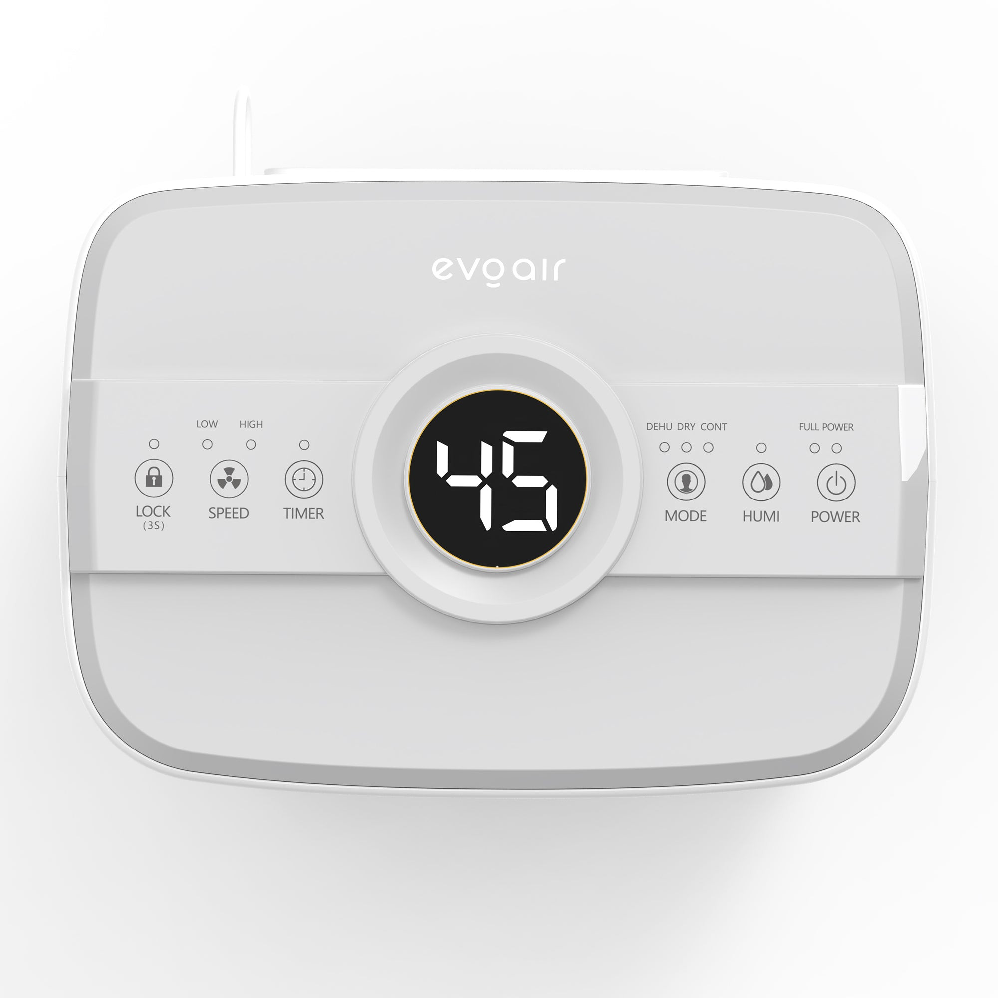 dezumidificator evoair dryora 10, 10l/24h, senzor de umiditate, dezumidifcare continua, uscare rufe, lumina ambientala, rezervor