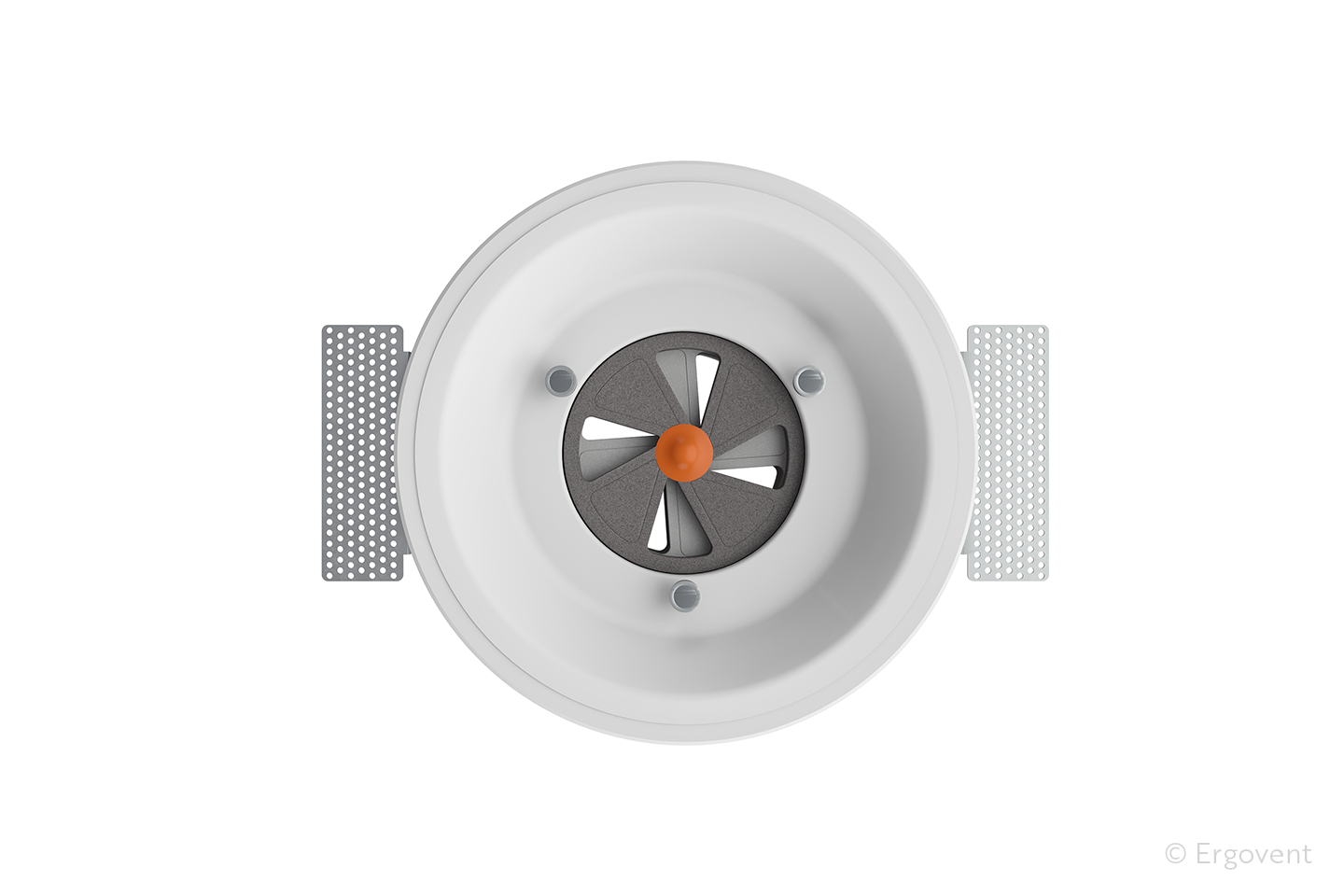 difuzor de ventilatie din gips, fara rama, ergovent rondo-125 coanda / forma rotunda / conexiune la tubulatura 125 mm (5