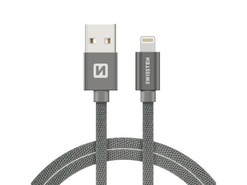 Cablu SWISSTEN USB / Lightning MFi 1,2m gri