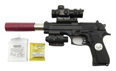 Pistol pentru copii cu vedere teddies pentru bile de apă de 33 cm