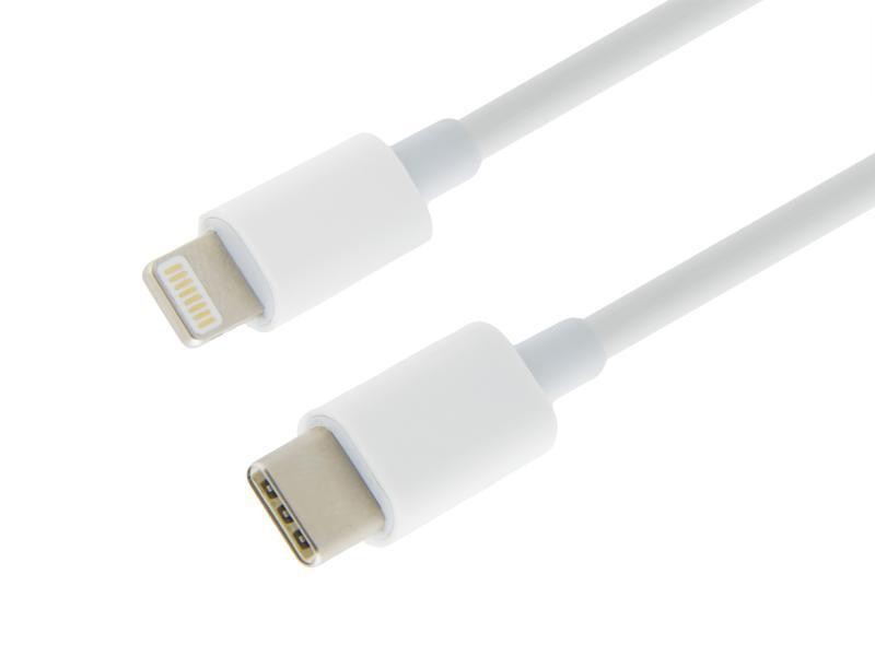 Cablu USB de date și încărcare de tip C - Fulger, 100cm, alb