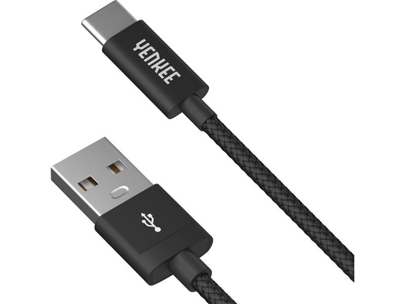 Cablu YENKEE YCU 302 BK USB A 2.0 / USB C 2m negru