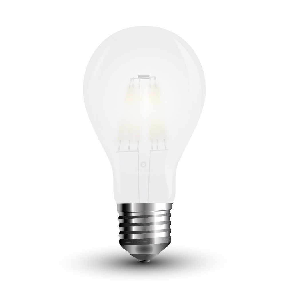 Bec LED - 6W Filament E27 A60 Mat Alb rece