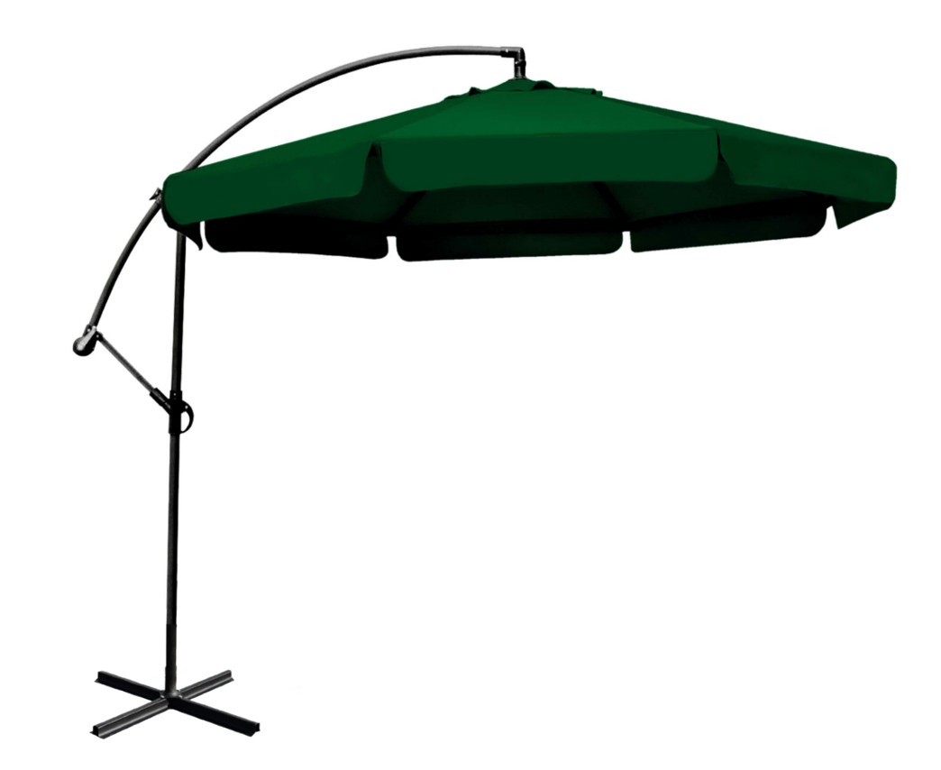 Umbrelă mare de grădină verde de 350 cm