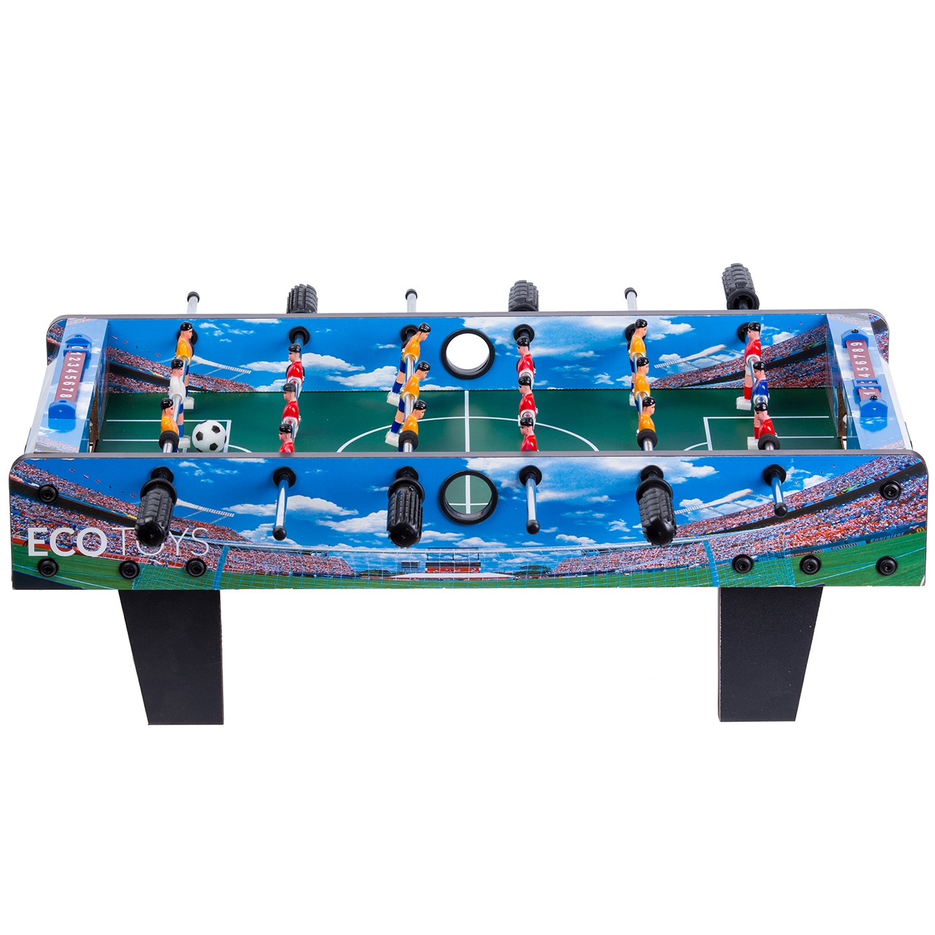 Fotbal de masă, masă de joc din lemn Ecotoys 70x36 cm