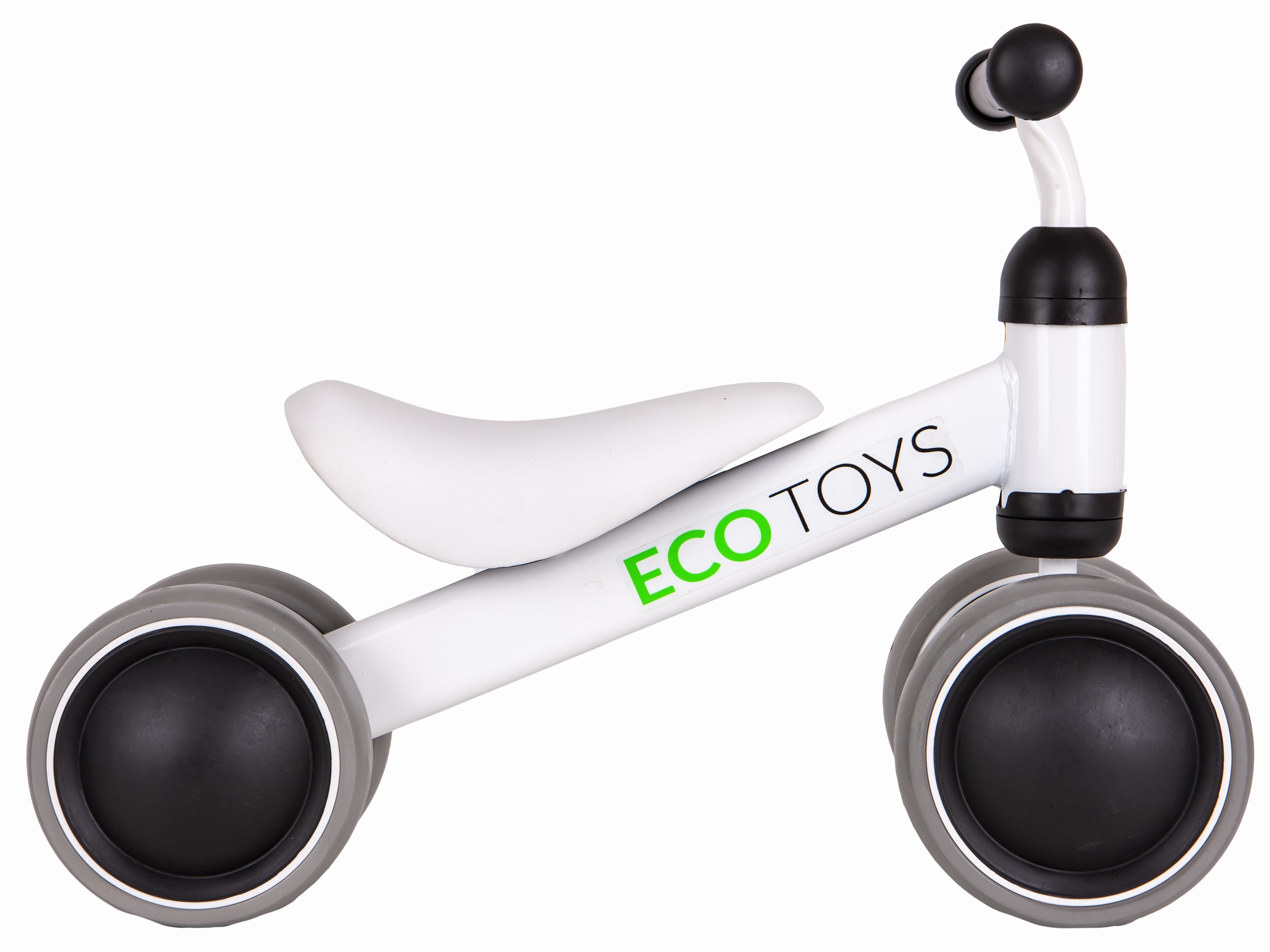 Bicicletă echilibrată, mini bicicletă Practică Ecotoys albe