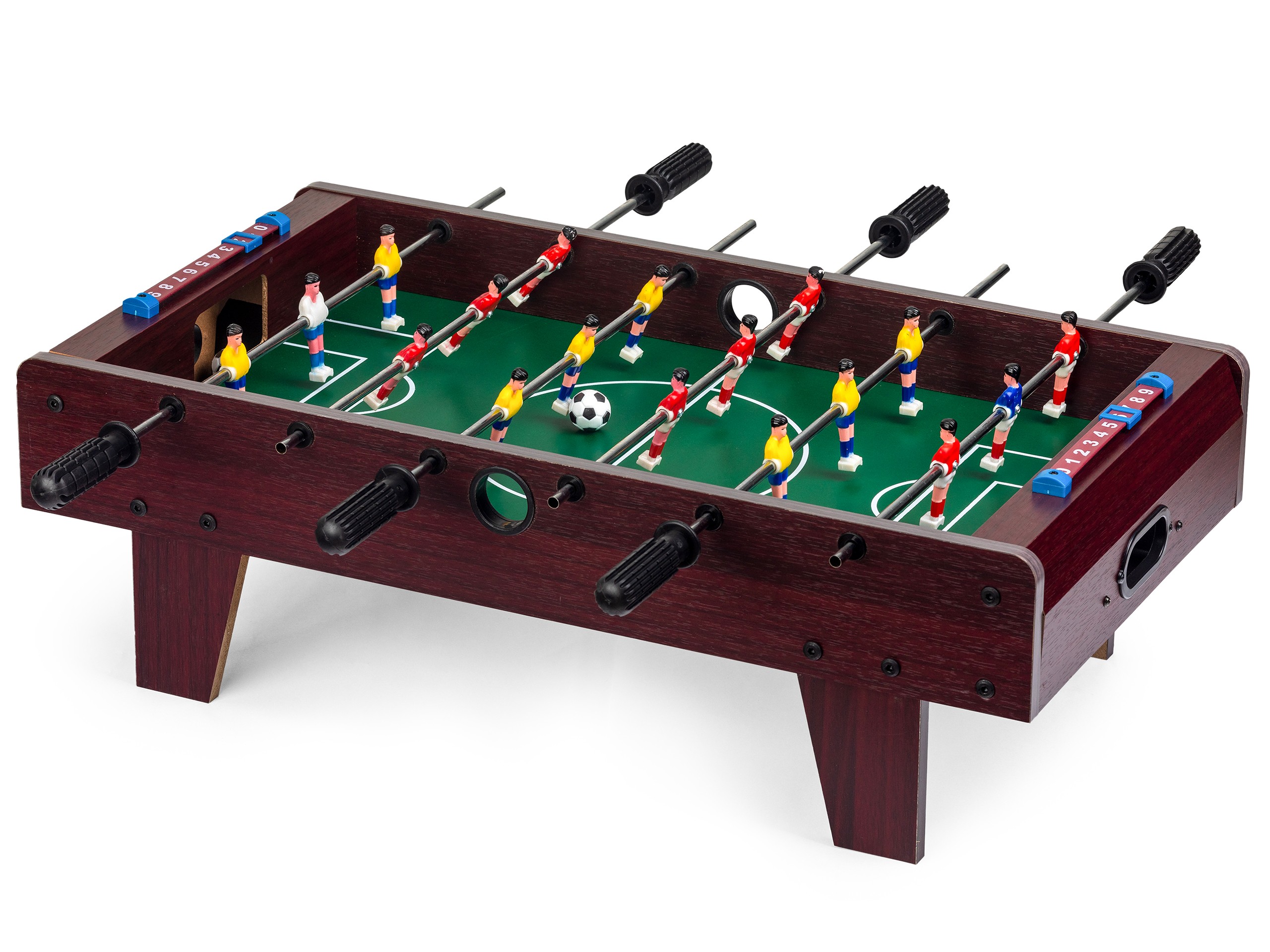 Fotbal de masă, masă din lemn, 69 x 36 cm, Ecotoys