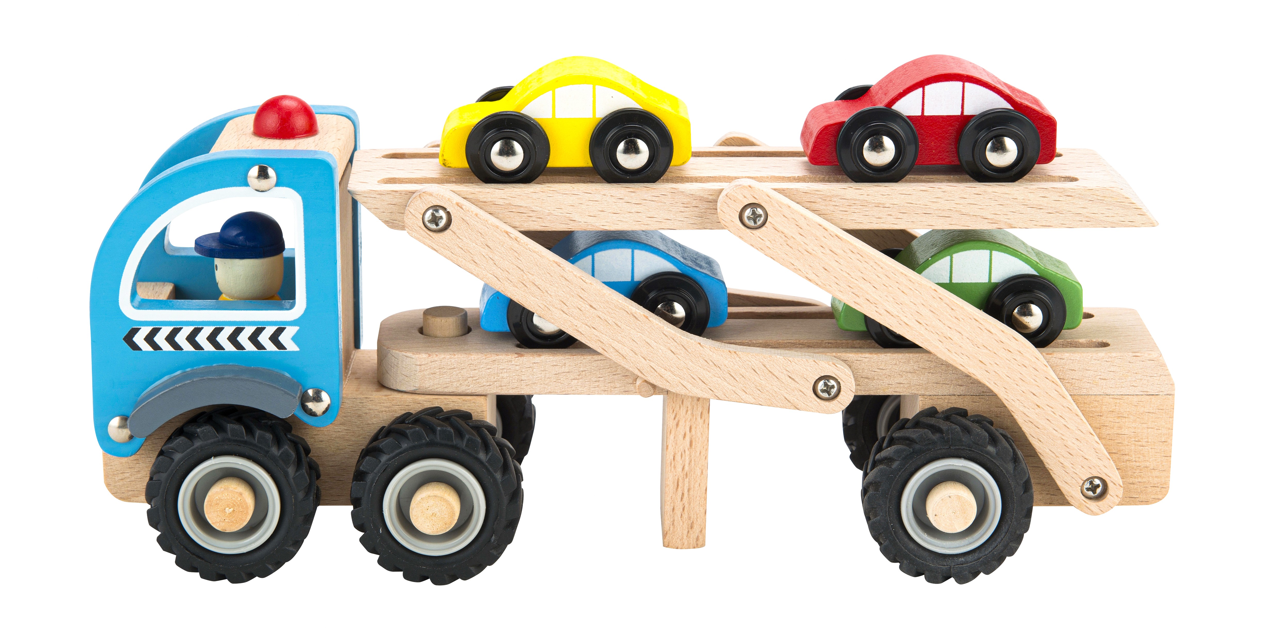 Camion jucărie din lemn camion remorcare 4 arcuri auto