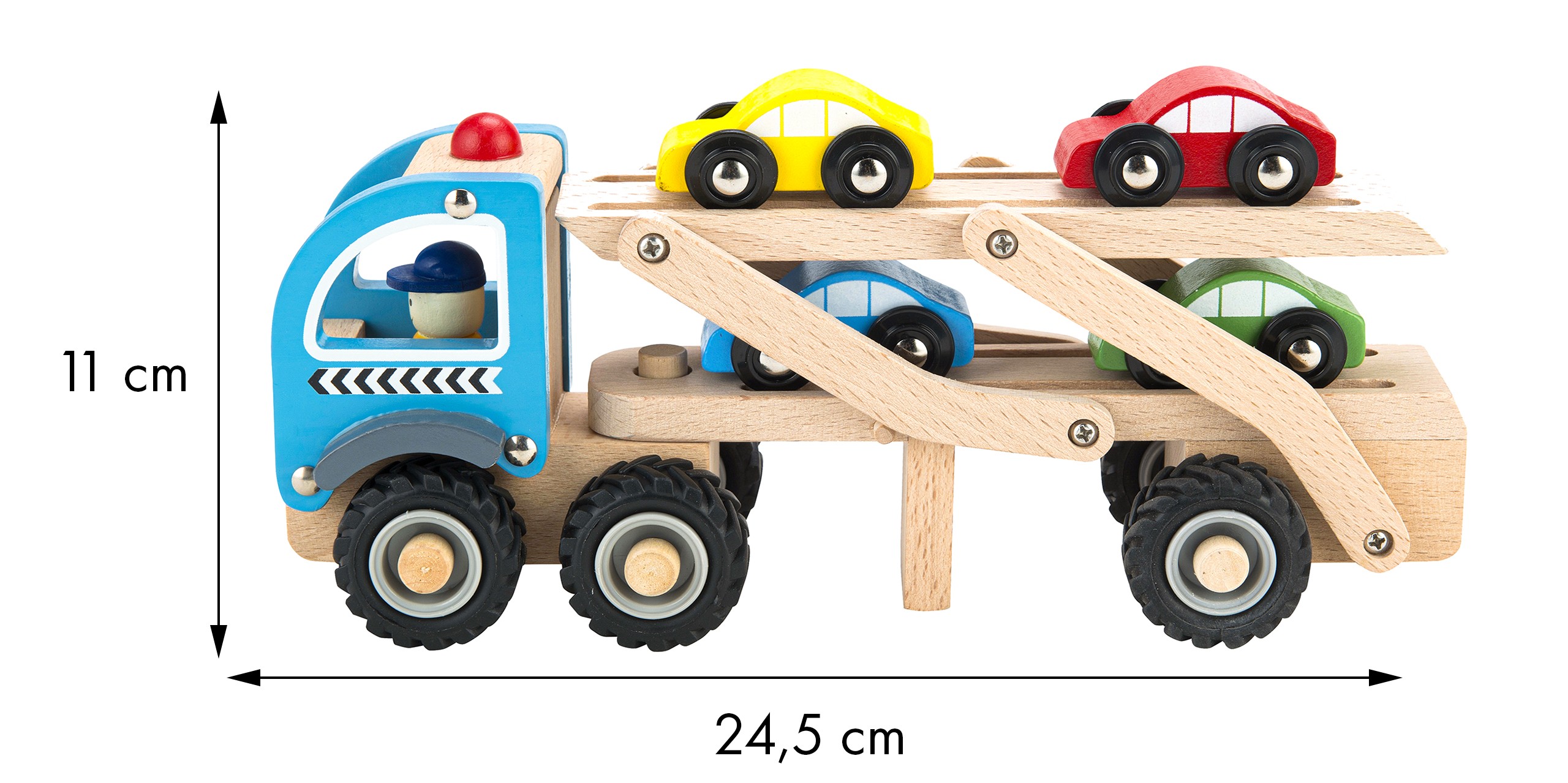 Camion jucărie din lemn camion remorcare 4 arcuri auto