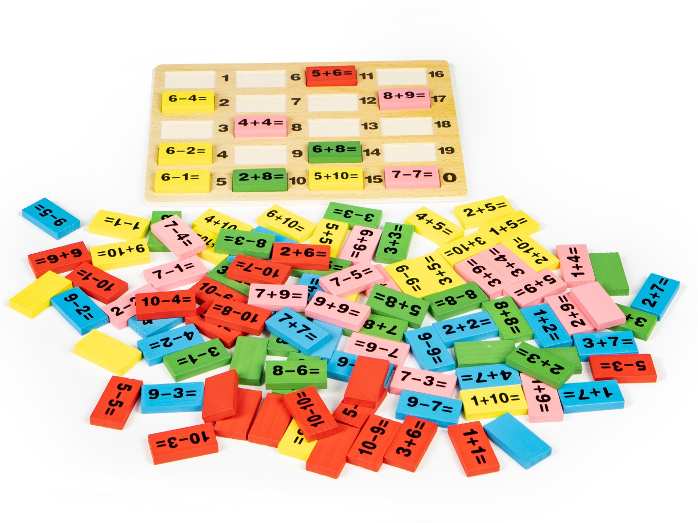 Blocuri matematice cu tablă educativă pentru domino