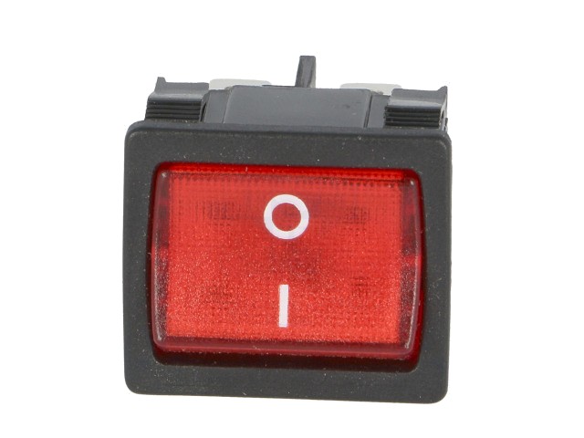 ROCKER DPST Poz: 2 OFF-ON 6A/250VAC roşie lampă cu neon 250V