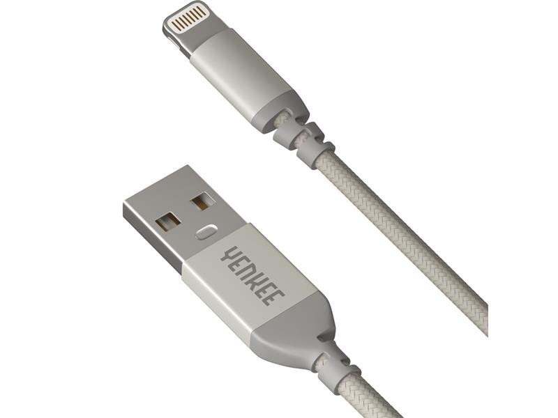 Cablu YENKEE YCU 611 SR USB / Lightning 1m argintiu