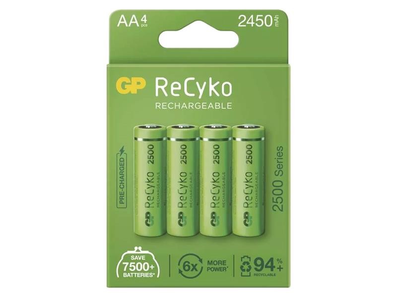 Baterie aa (r6) reîncărcabilă 1,2v/2450mah gp recyko 4 buc