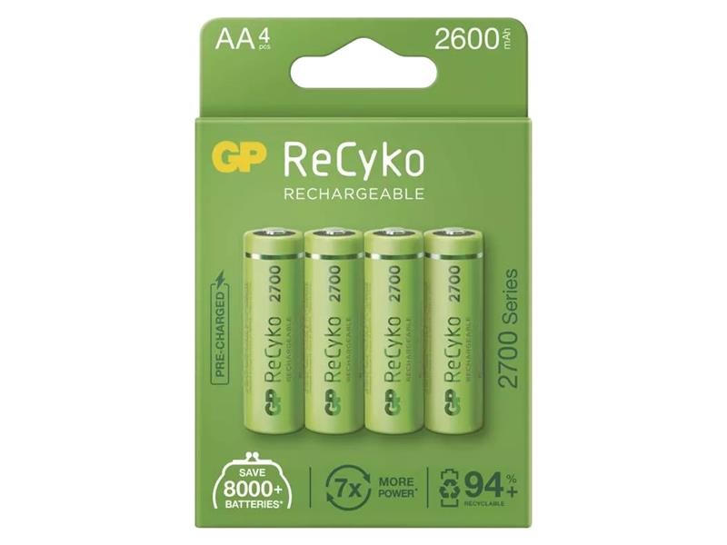 Baterie aa (r6) reîncărcabilă 1,2v/2600mah gp recyko 4 buc