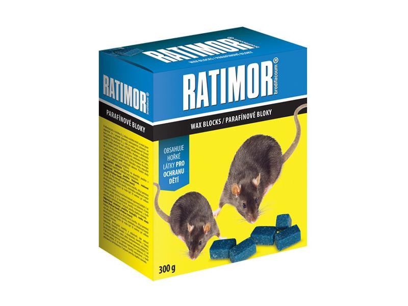 Momeală împotriva șoarecilor, șobolanilor și șobolanilor AgroBio Ratimor 300g
