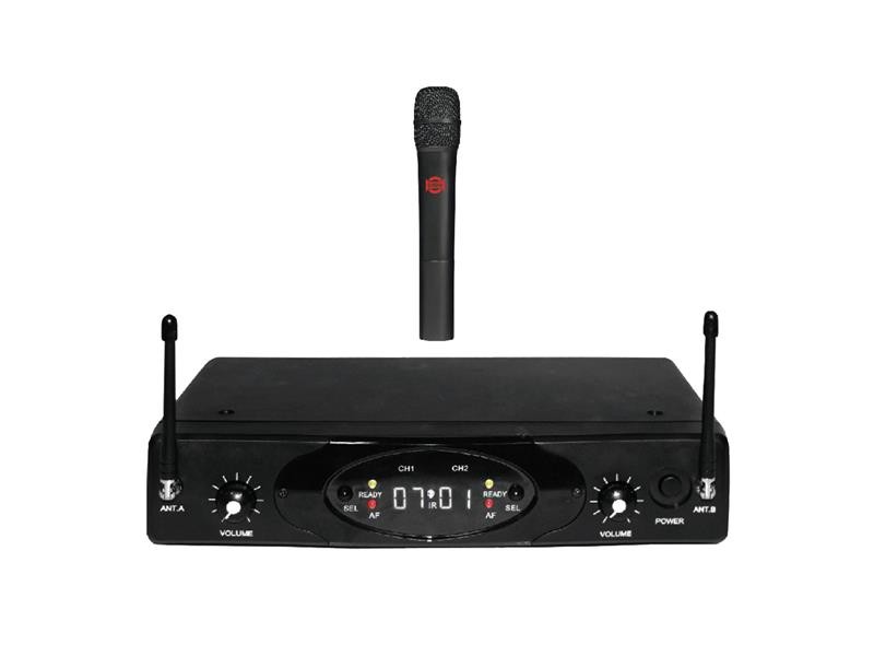 Microfon fără fir SHOW RUD-802R / 1 x U-899H, set cu două canale, UHF