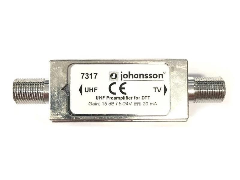 Preamplificator de linie antenă Johansson 7317 UHF k. 21-69, 15dB