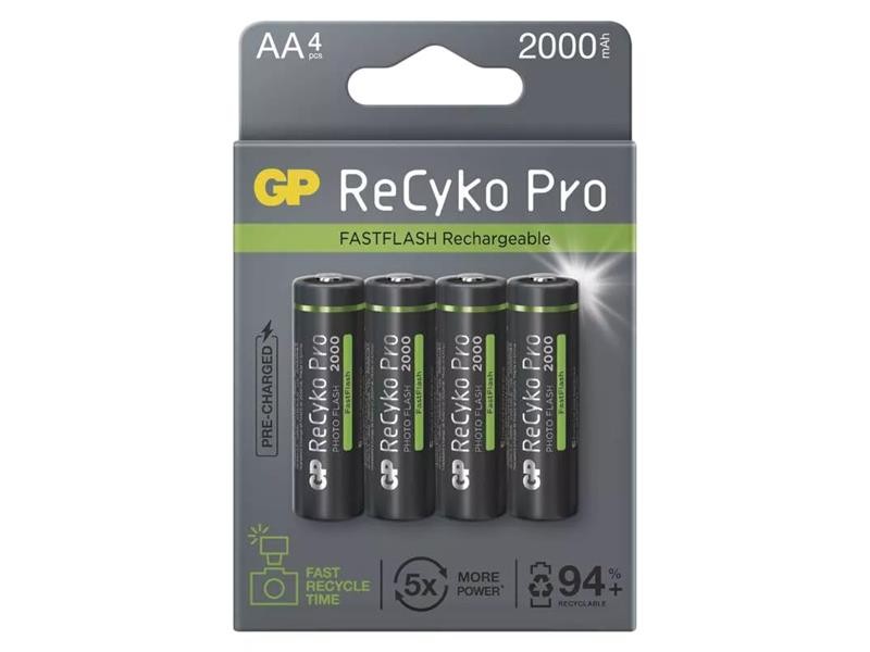 Baterie AA (R6) reîncărcabilă 1,2V/2000mAh GP ReCyko Pro Photo Flas 4buc