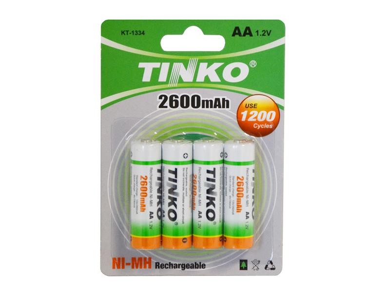 Baterie AA (R6) reîncărcabilă 1,2V/2600mAh TINKO NiMH 4buc