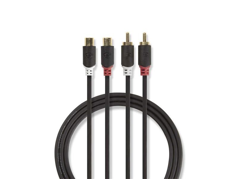 Cablu NEDIS 2xCINCH conector/2xCINCH mufa 2m