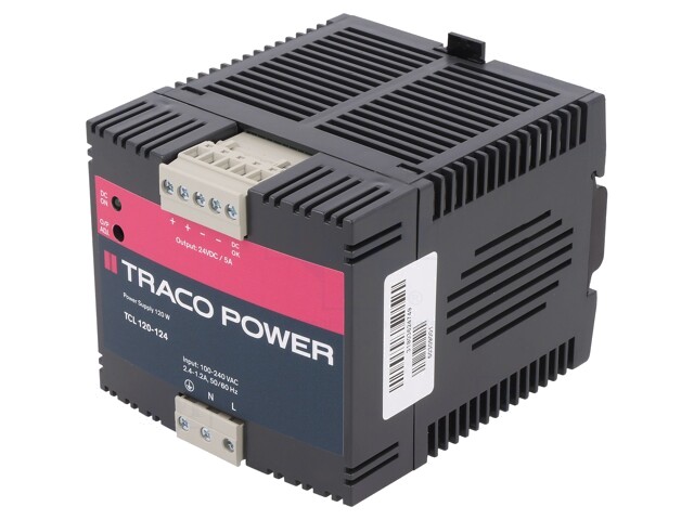 Alimentator: pulsatoriu pentru şină DIN 120W 24VDC 5A IP20