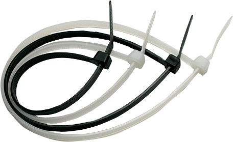 Colier cablu 350x4.8mm alb nv set100