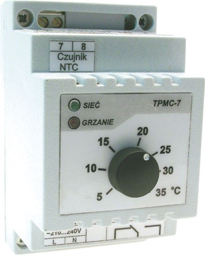 Regulator de temperatură pt.şină DIN, -5°C/+5°C,răcire TP-TPMC-6W