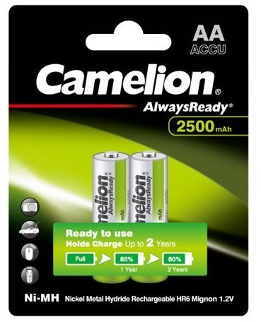 Acumulatori Camelion Always Ready AA R6 2500mAh 1,2V Ni-MH set 2 buc.
