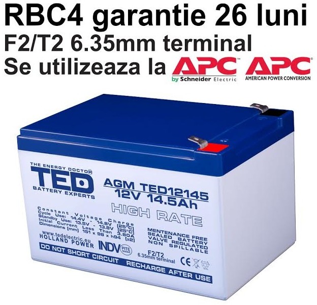 Acumulator UPS compatibil APC RBC4 RBC 4