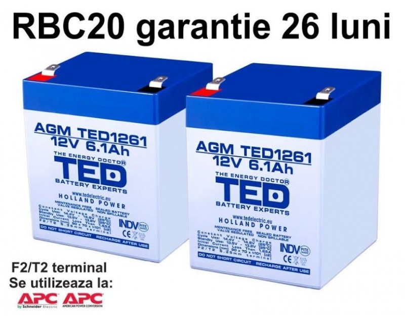 Acumulatori UPS compatibili APC RBC20 RBC 20